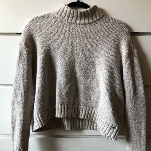 Slightly Cropped Mock Neck Sweater
